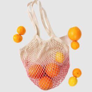 NEW "Camp Collection" Dip Dye Market Tote- Fruits & Veggies- Beach